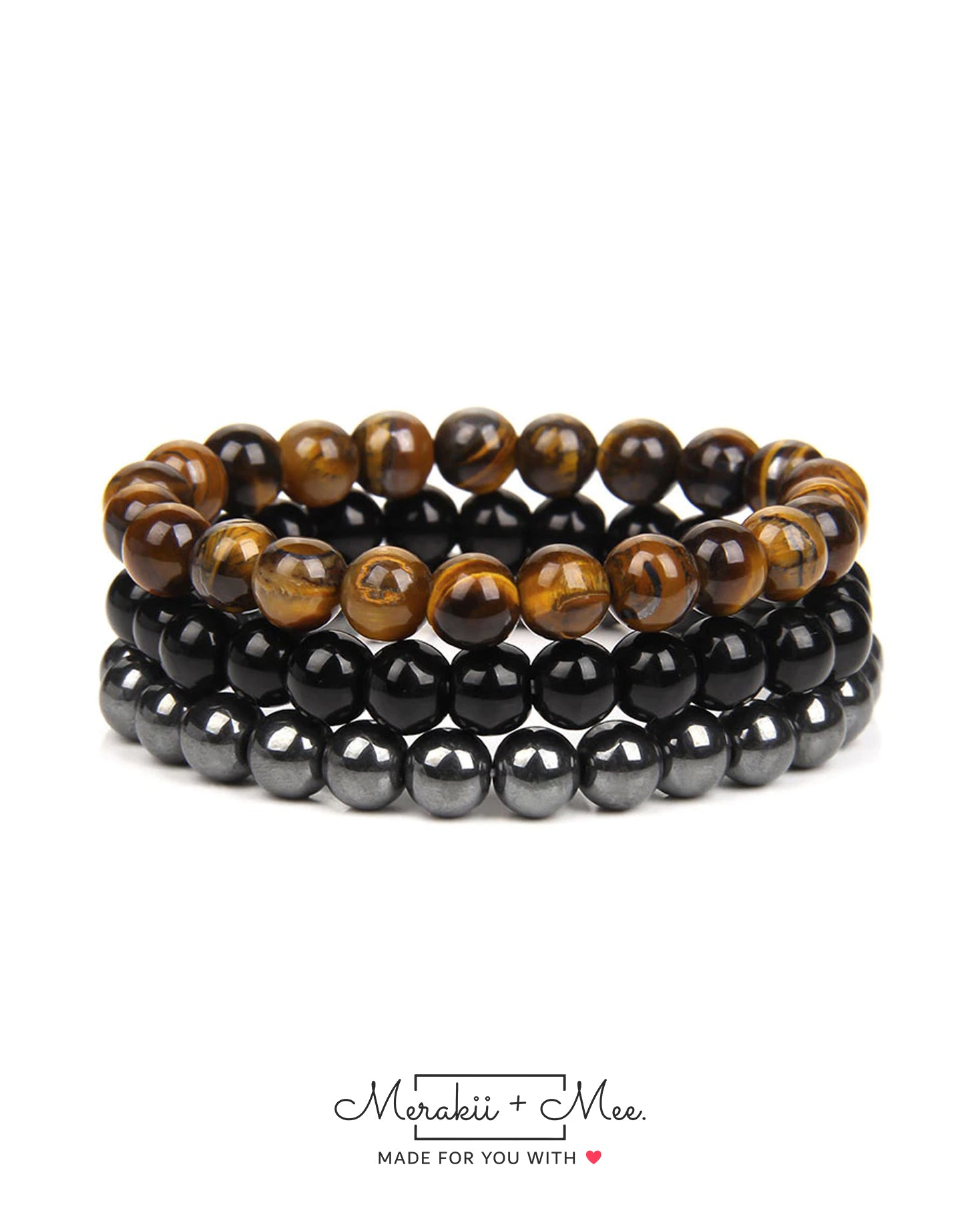 Hematite and deals tiger's eye together