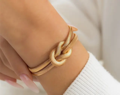 Liquid Gold Infinity Knot Bracelet