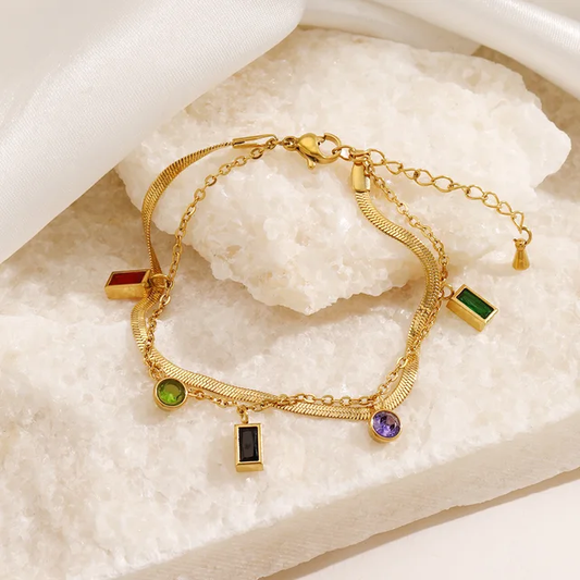 Color Pop Square Charm Bracelet