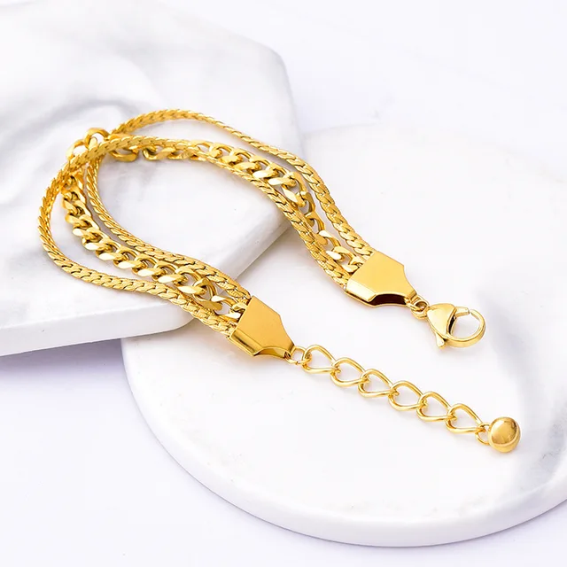 Golden Glamour Multi-Strand Bracelet