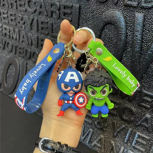 Marvel's Captain America 3D Rubber Keychains with Strap