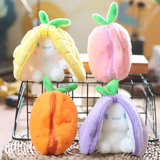 2 in 1 Fruitilicious Rabbit Plushie Keychain