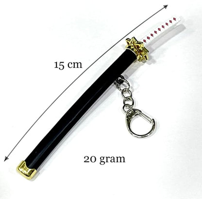 Demon Slayer: Kimetsu no Yaiba Manga Samurai Toy Katana With Cover Anime Metal Keychain Metal