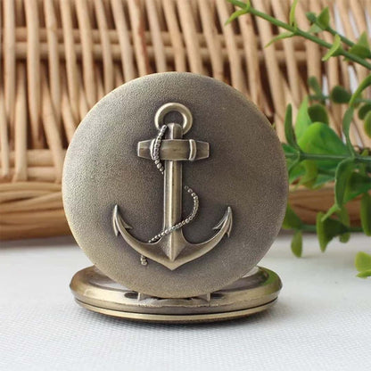 Anchor Antique Pocket Watch Keychain: A Nautical Keepsake