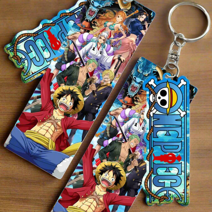 Anime Acrylic Card Keychain (One Piece & Demon Slayer)