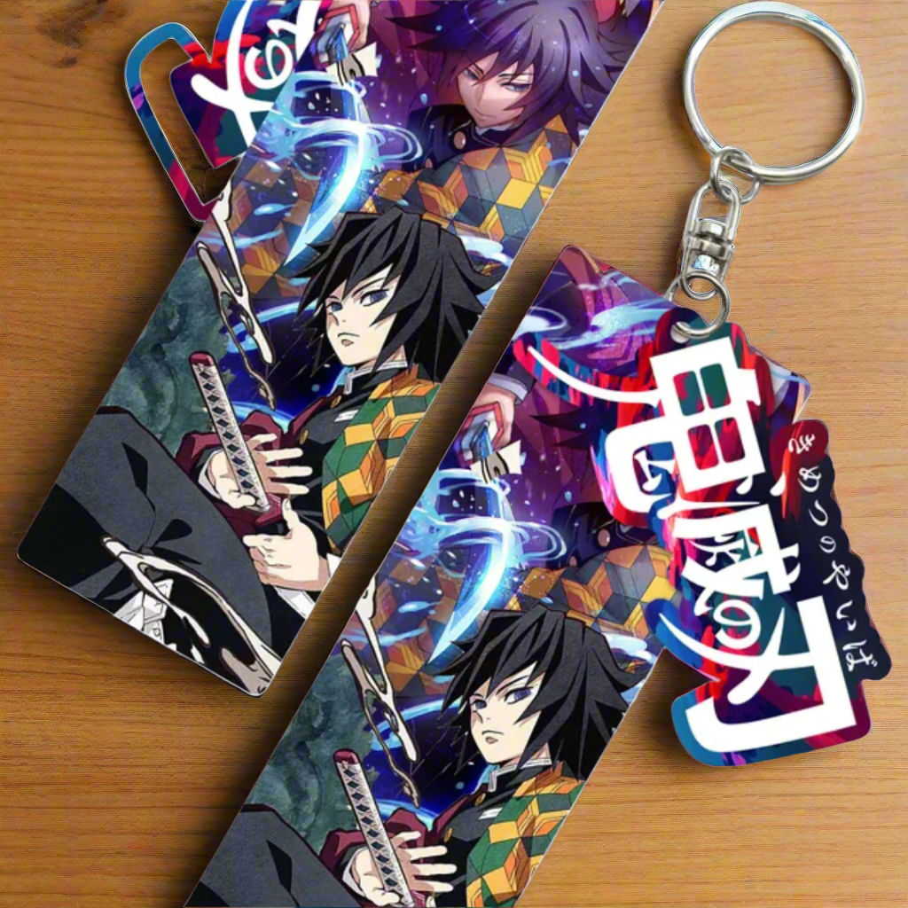 Anime Acrylic Card Keychain (One Piece & Demon Slayer)