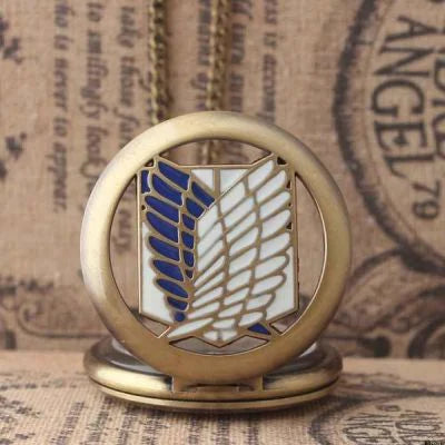 Attack On Titan Wings Of Liberty Pocket Watch Keychain