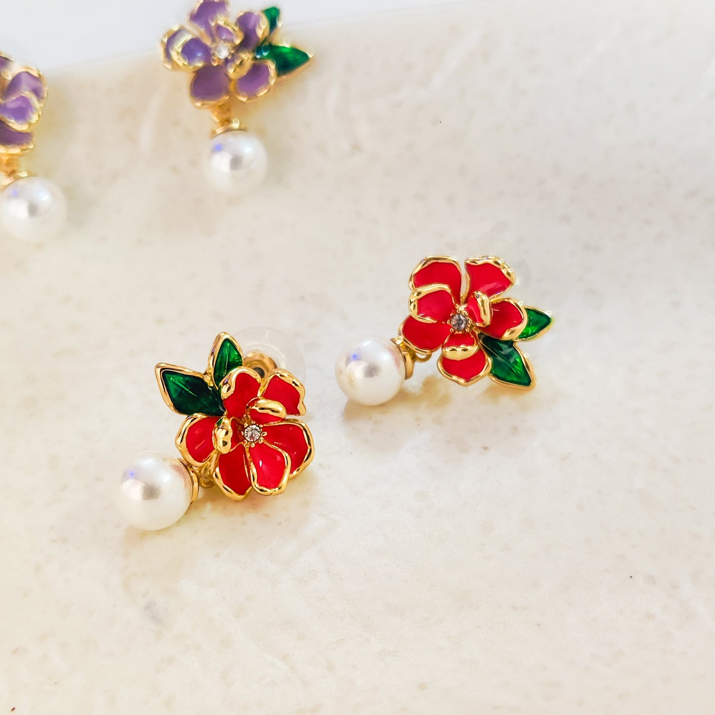 Blooming Beauty Pearl Earrings