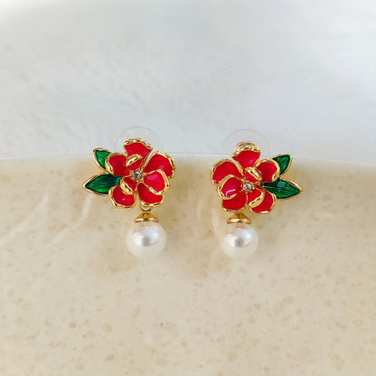 Blooming Beauty Pearl Earrings