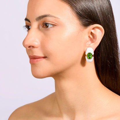 Emerald Bloom Pendant and Earrings Set