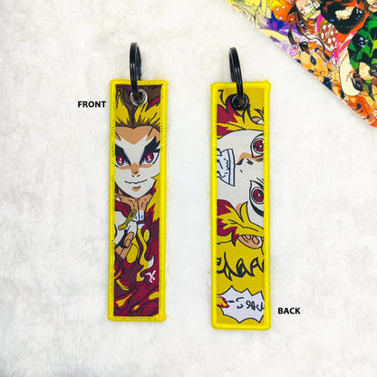 Demon Slayer: Rengoku Fabric Bag tags, Key tags