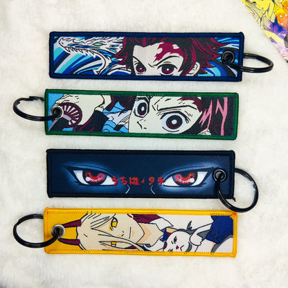 Demon Slayer: Kimetsu no Yaiba Manga Series Fabric Keychain Tag