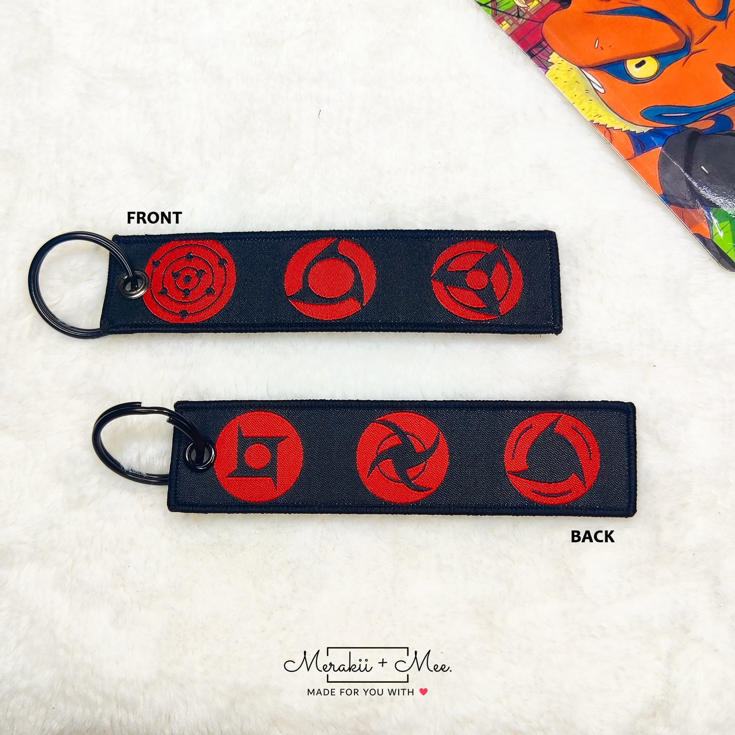 Japanese Anime Inspired Fabric Key charms for bags, keys, backpack