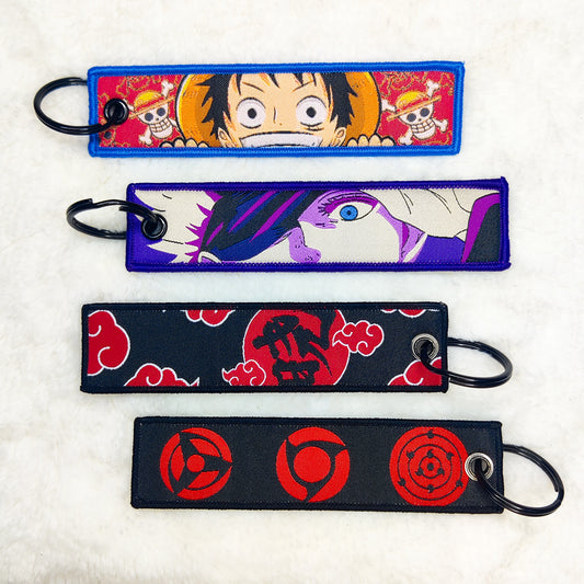 Japanese Anime Inspired Fabric Key charms for bags, keys, backpack