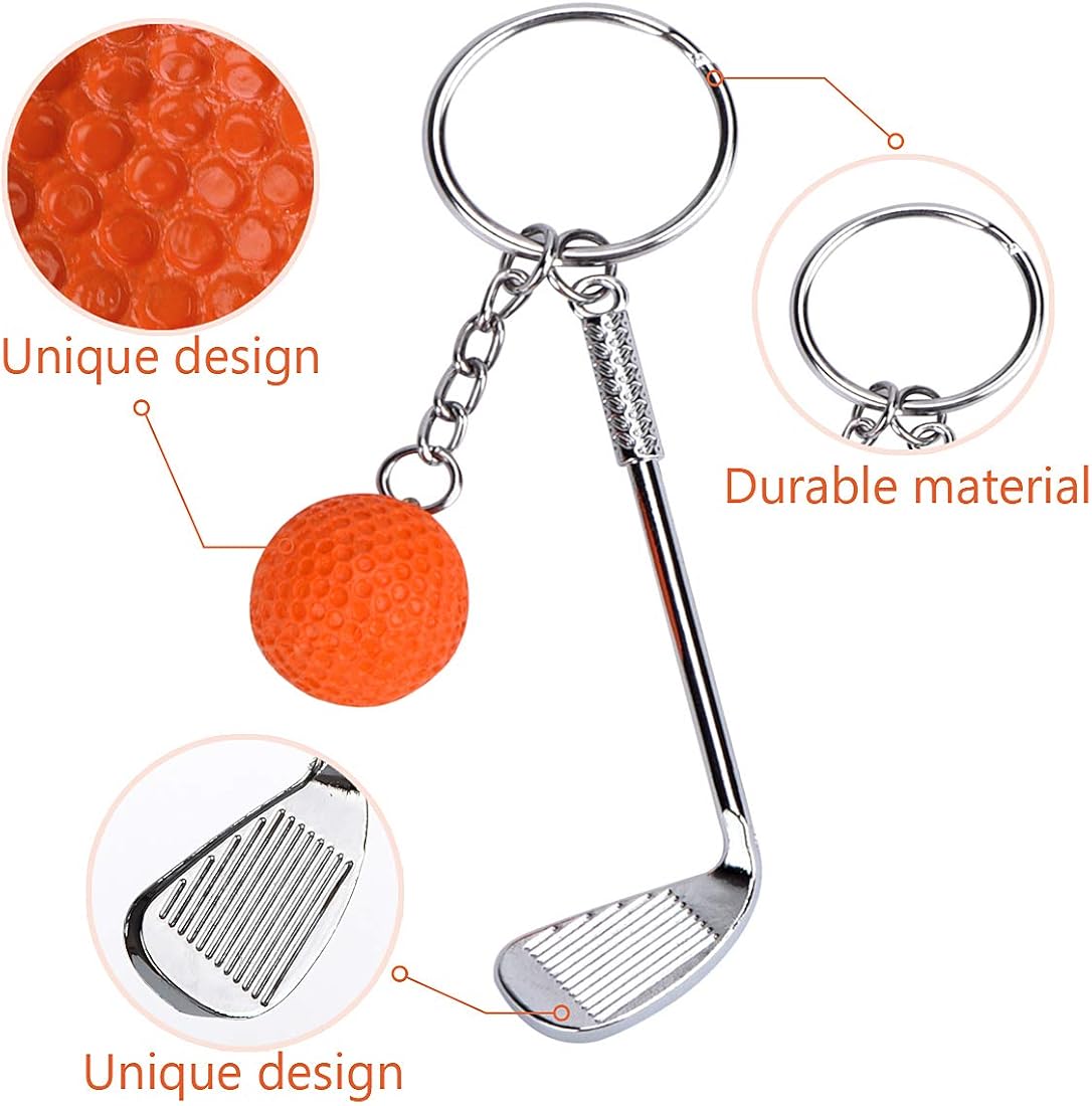 Golf Club & Ball Keychain | Sports Accessory