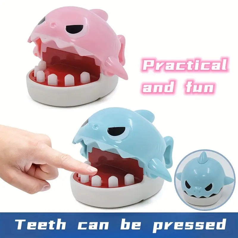 Tricky Finger Trapping Toy Keychain - Fun Shark Bite Keychain for Kids & Adults