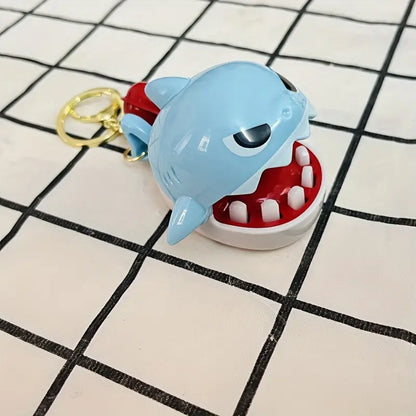 Tricky Finger Trapping Toy Keychain - Fun Shark Bite Keychain for Kids & Adults