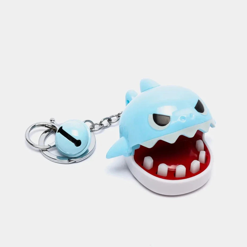 Tricky Finger Trapping Toy Keychain - Fun Shark Bite Keychain for Kids & Adults