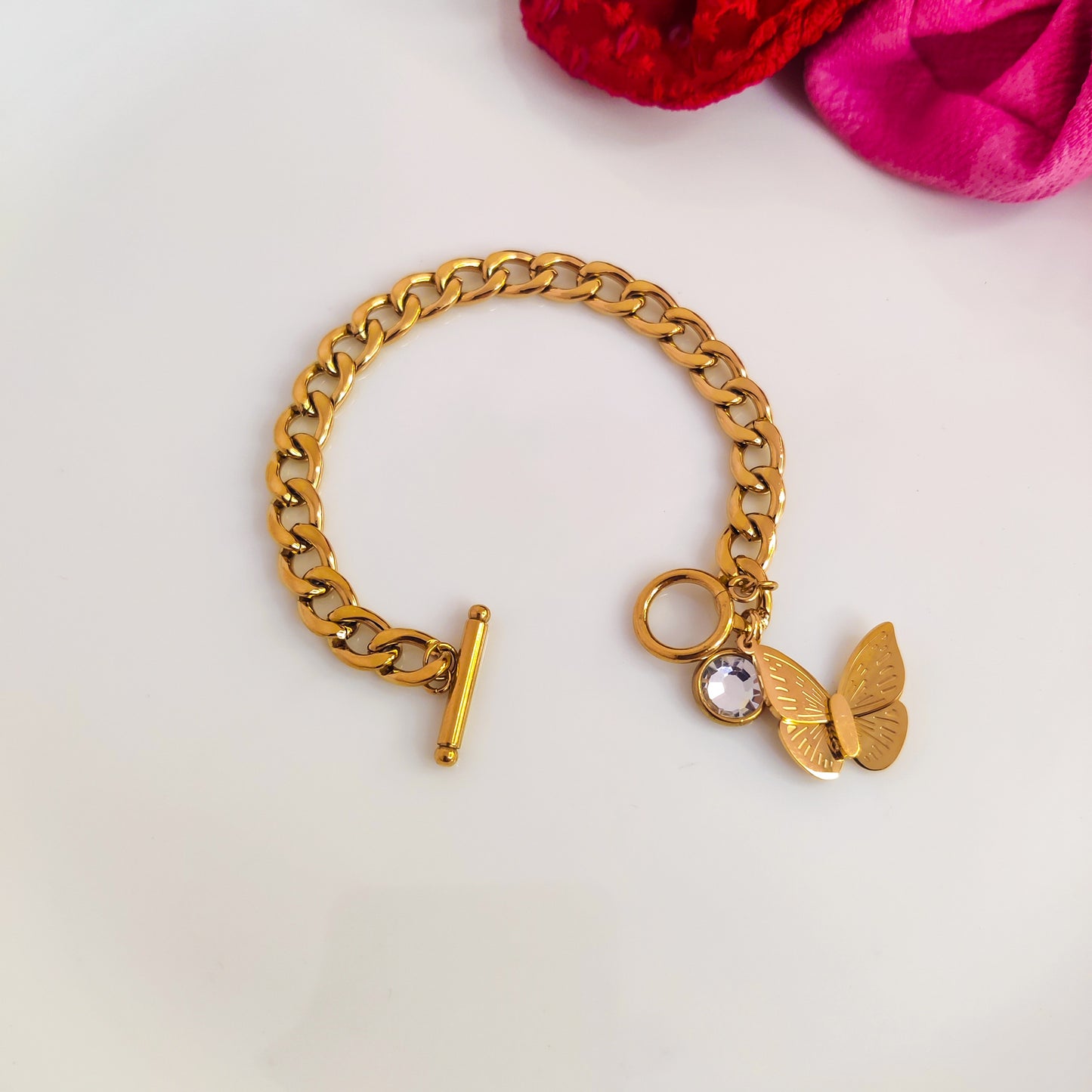 Elegant Butterfly Charm Bracelet