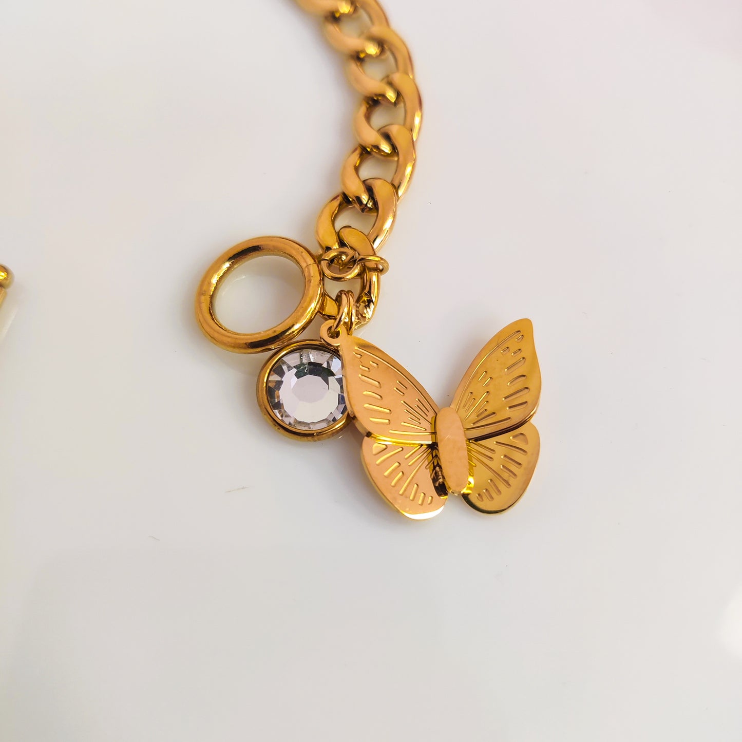 Elegant Butterfly Charm Bracelet