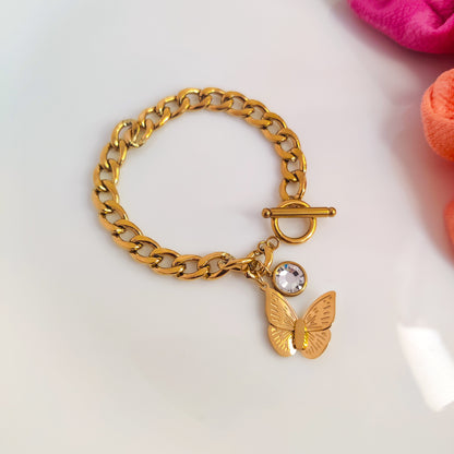 Elegant Butterfly Charm Bracelet