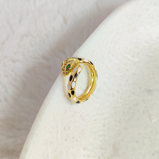 Enchanting Safari Enamel Gold Ring