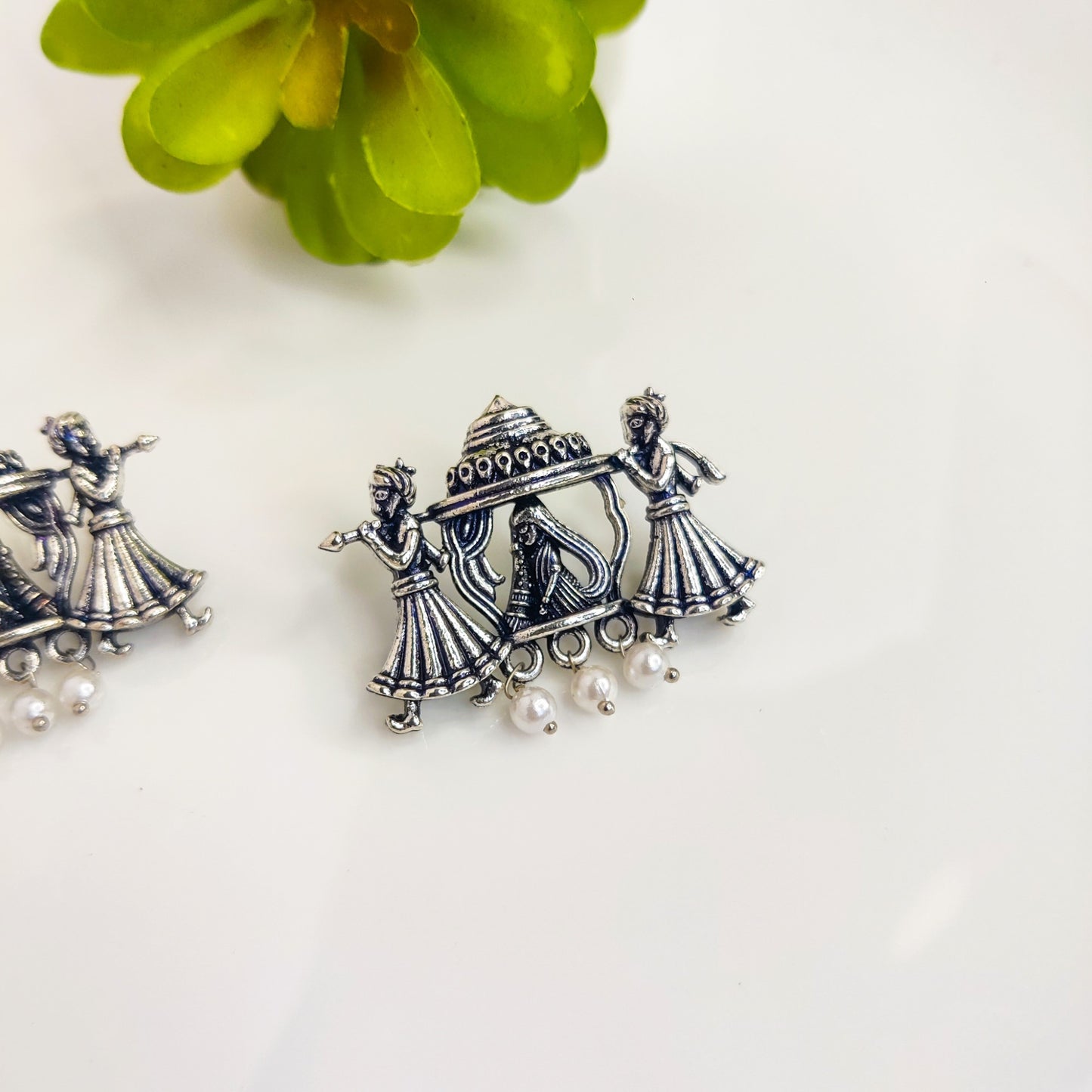 Royal Baraat Silver Earrings