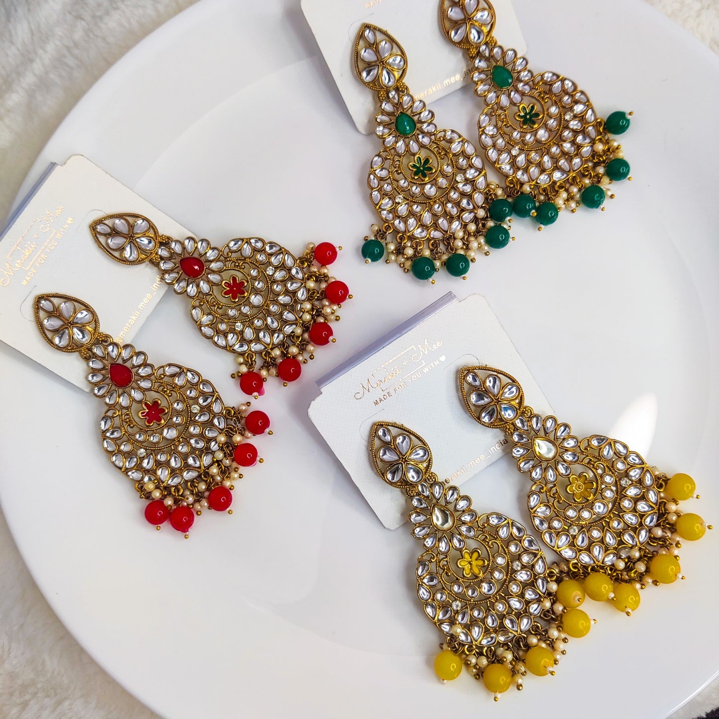 Traditional Kundan Statement Earrings