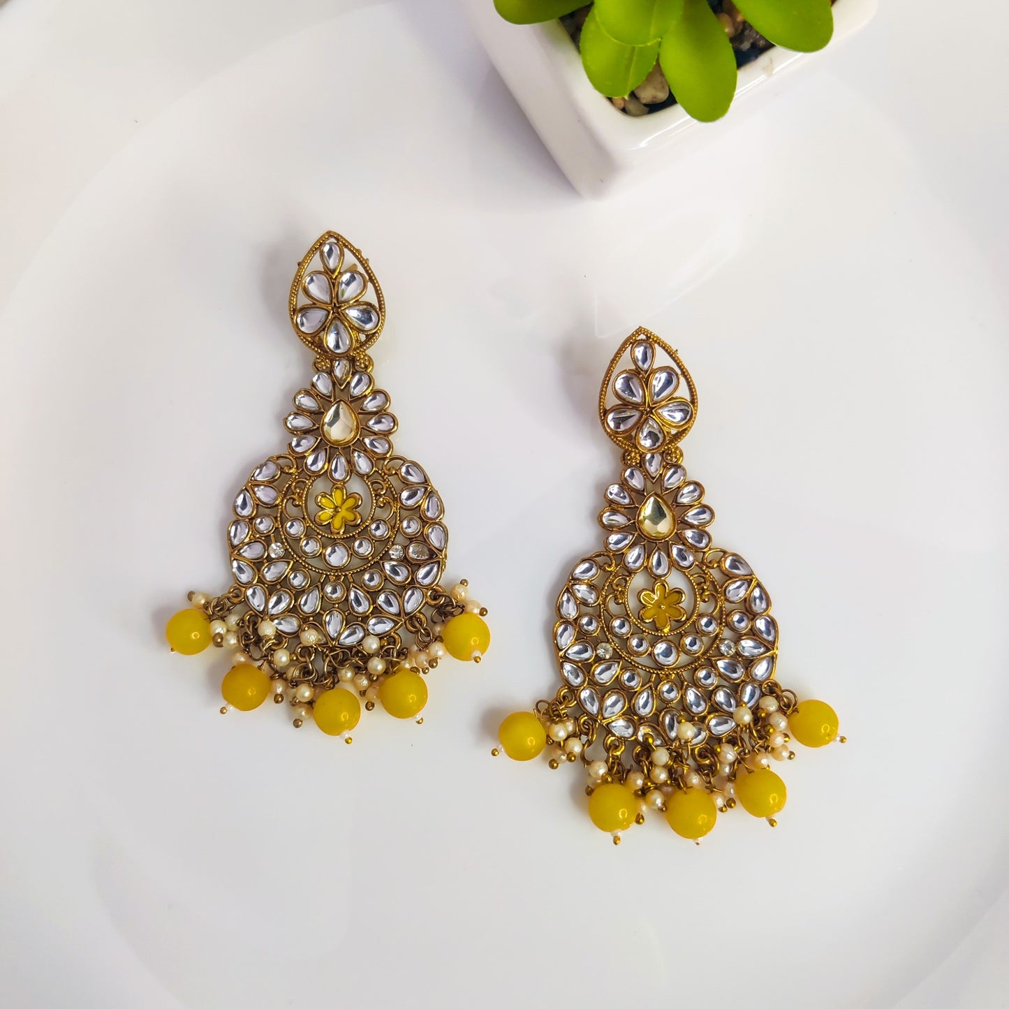 Traditional Kundan Statement Earrings