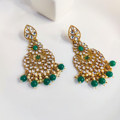 Traditional Kundan Statement Earrings