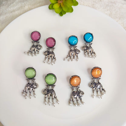 Color Pop Elephant Stud Earrings