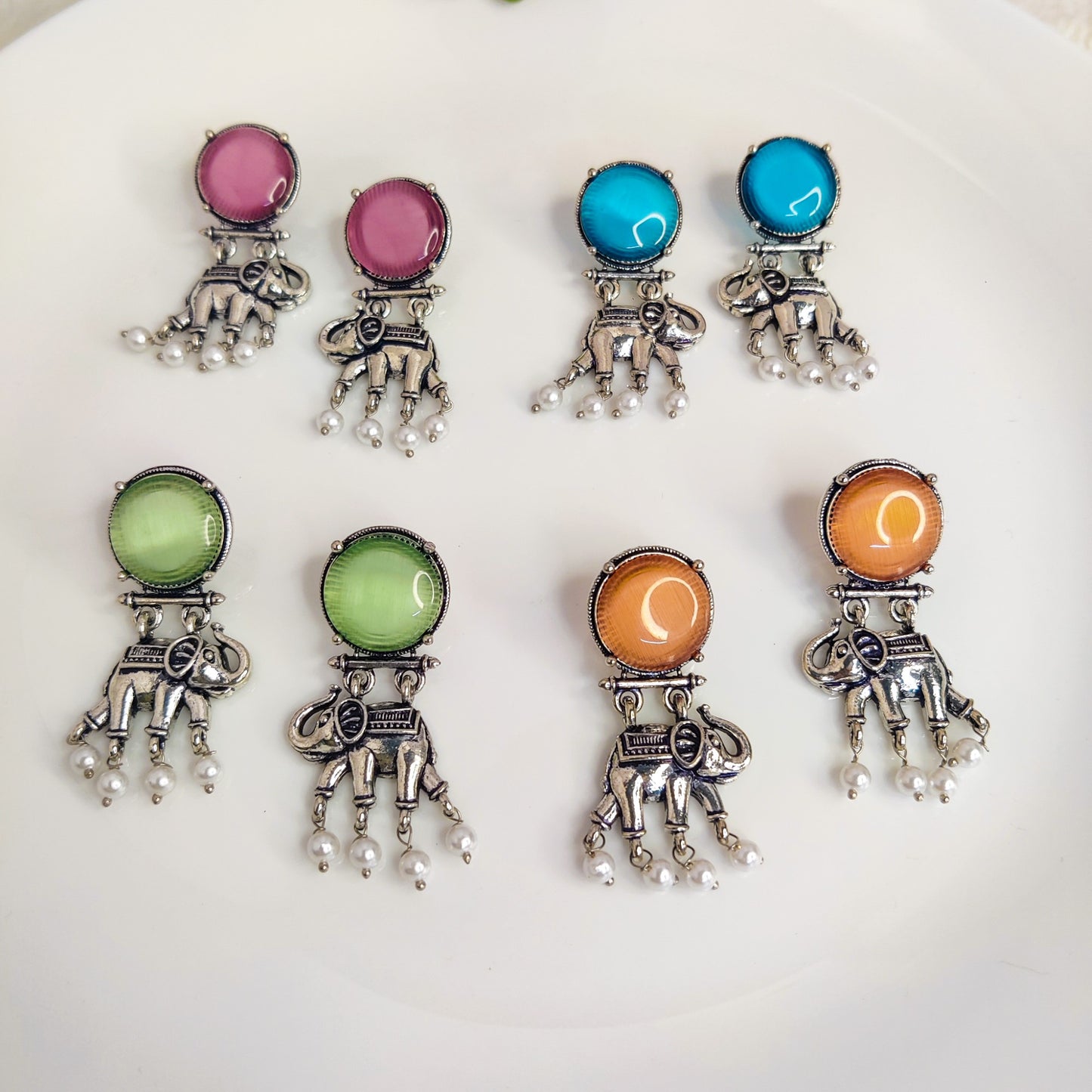 Color Pop Elephant Stud Earrings