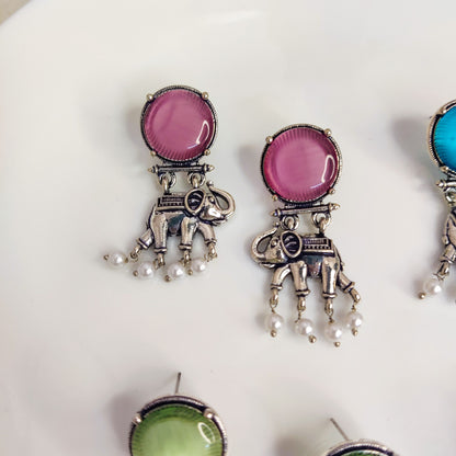 Color Pop Elephant Stud Earrings