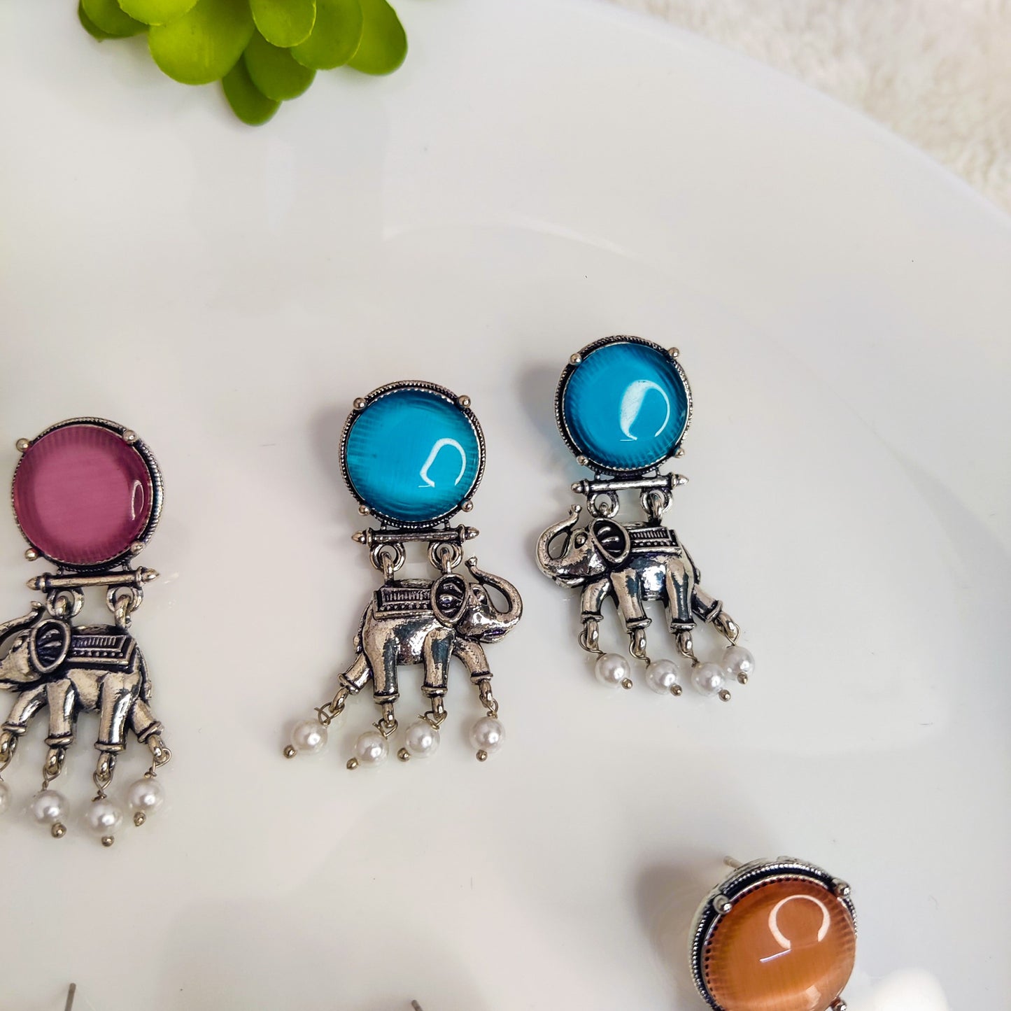 Color Pop Elephant Stud Earrings