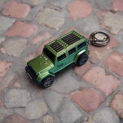 Miniature Push-Back Jeep Car Keychain