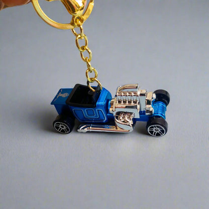 Classic Vintage Hotrod Metal Car Keychain