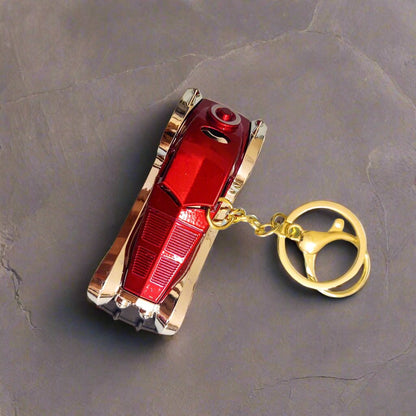 Classic Vintage Hotrod Metal Car Keychain