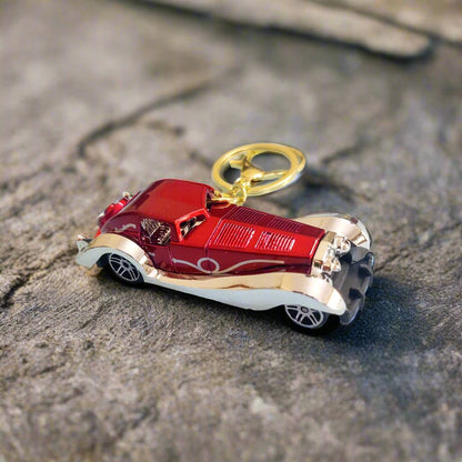 Classic Vintage Hotrod Metal Car Keychain