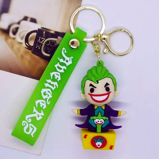 Joker Anime Batman 3D Rubber Keychain with Hook & Strap