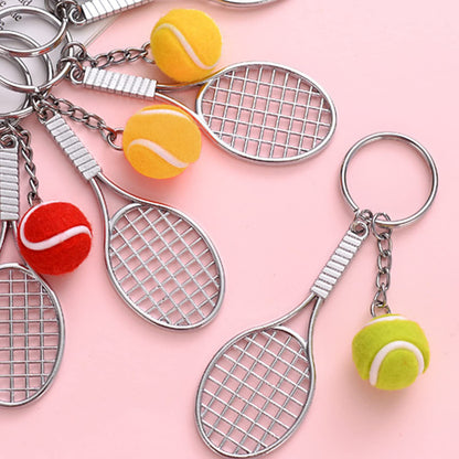 Tennis Racket & Ball Keychain