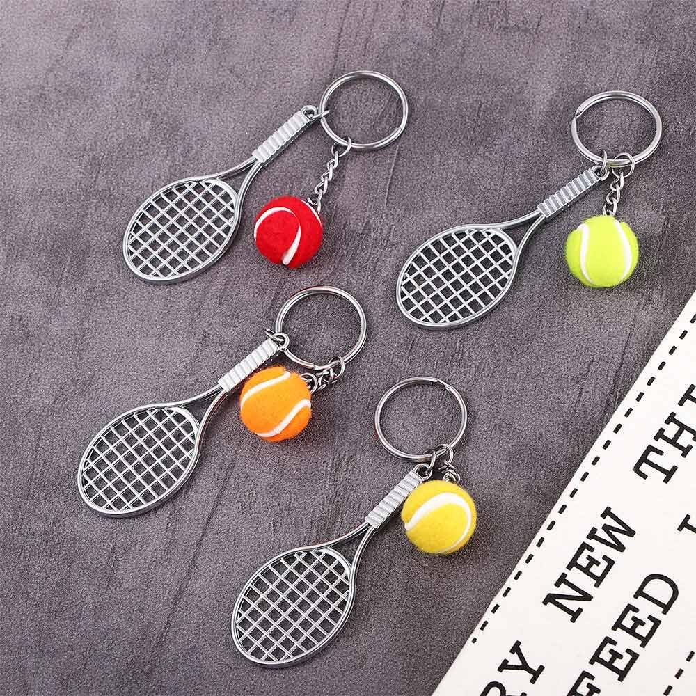 Tennis Racket & Ball Keychain