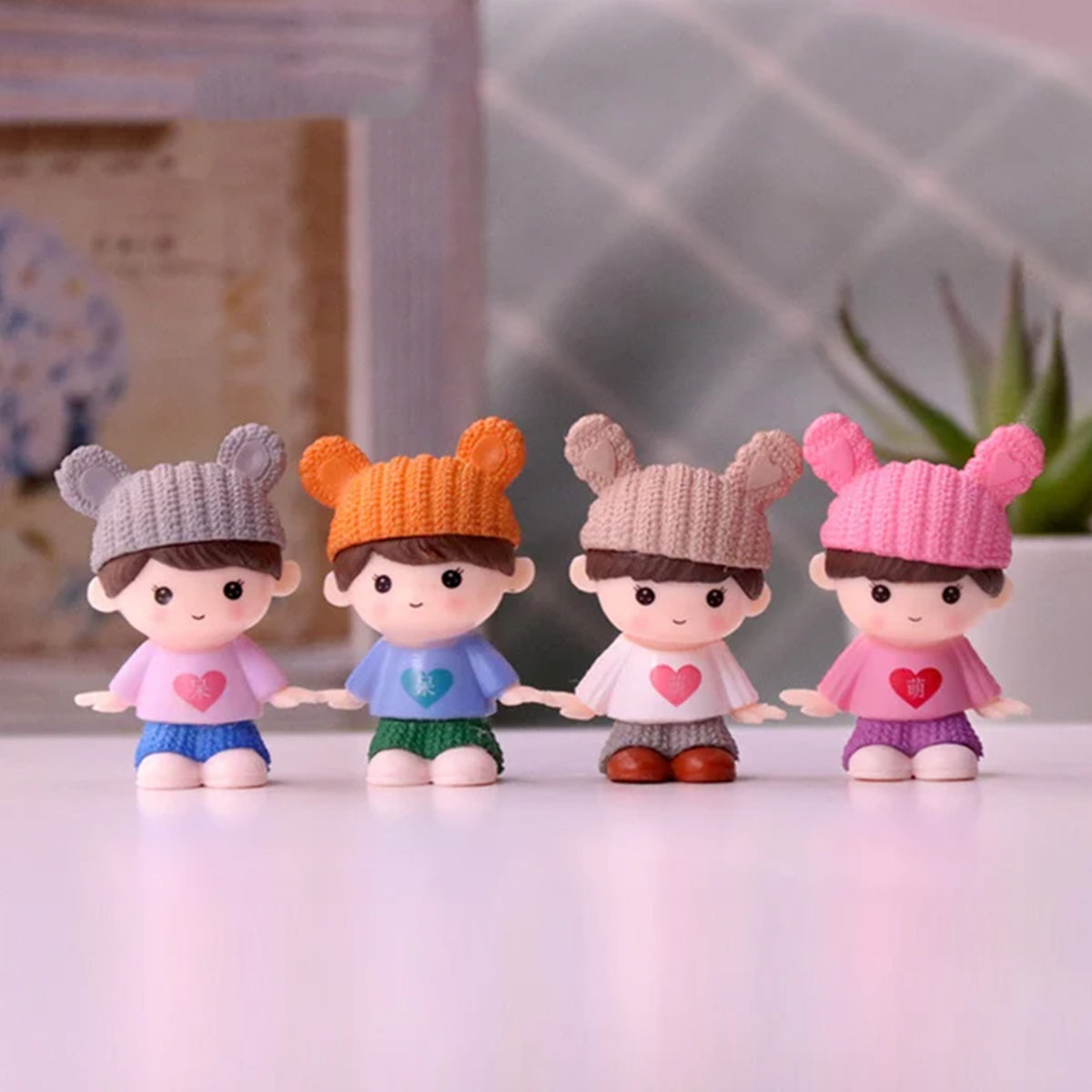 Playful Knit Hat Mini Doll Keyring