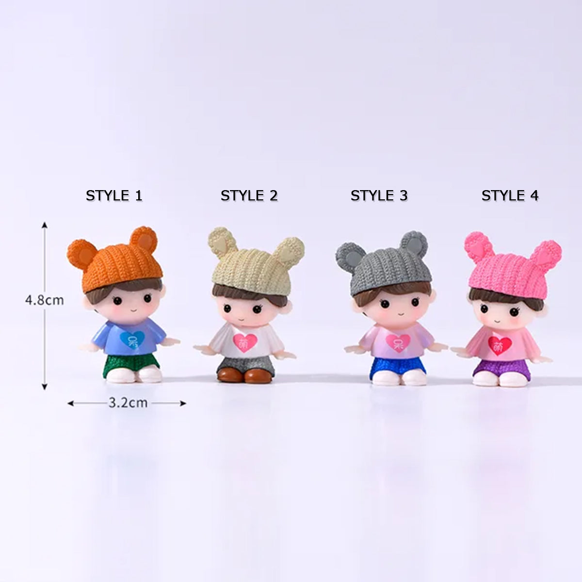 Playful Knit Hat Mini Doll Keyring