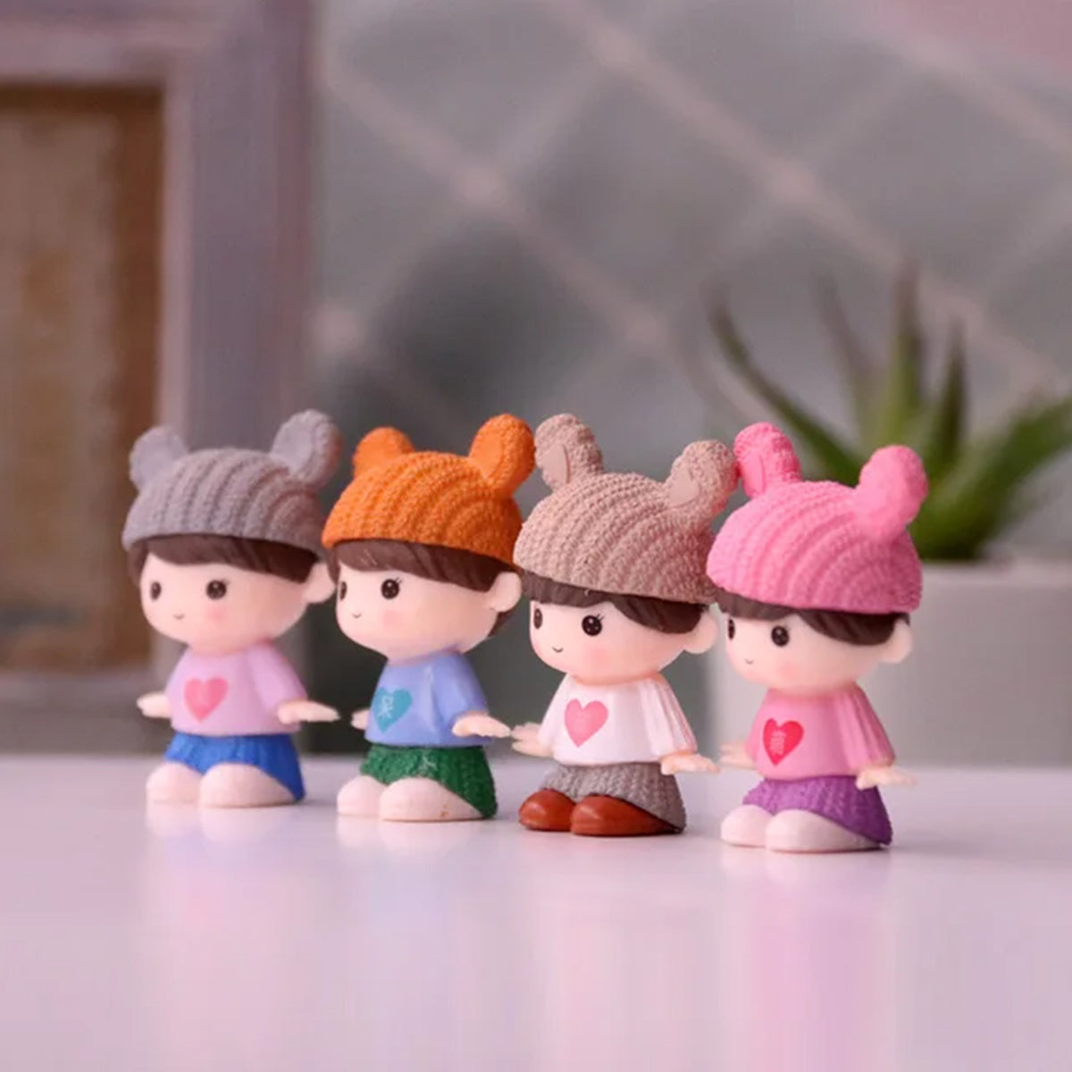 Playful Knit Hat Mini Doll Keyring