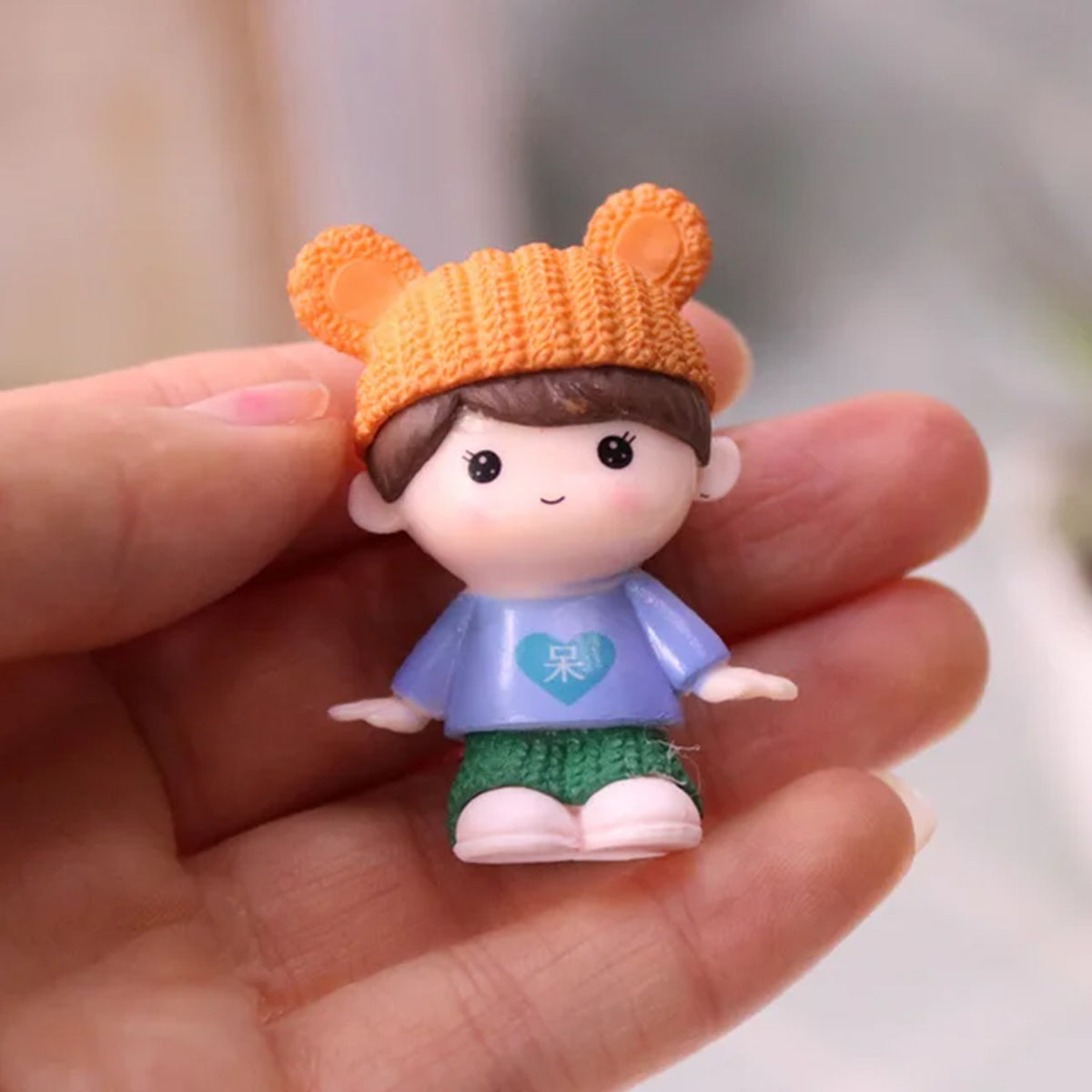 Playful Knit Hat Mini Doll Keyring