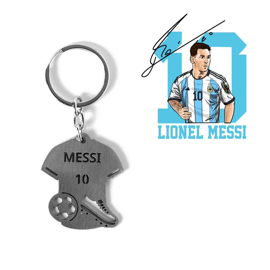 Football Jersey Metal Keychain | Lionel Messi | Cristiano Ronaldo