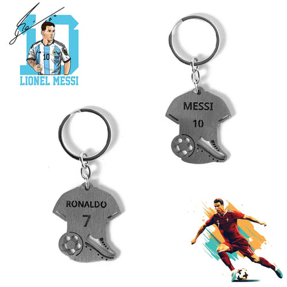 Football Jersey Metal Keychain | Lionel Messi | Cristiano Ronaldo