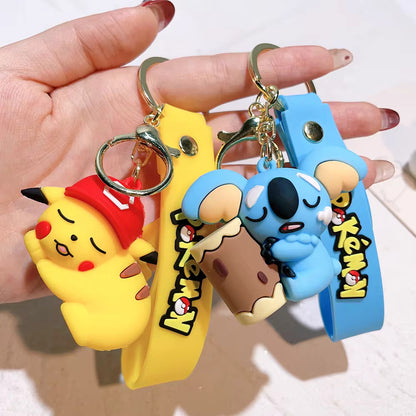 Cute & Adorable Sleeping Baby Pokémon Keychain with Bag Strap