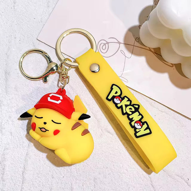 Cute & Adorable Sleeping Baby Pokémon Keychain with Bag Strap