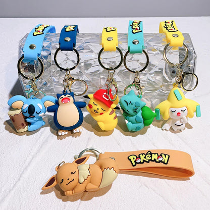 Cute & Adorable Sleeping Baby Pokémon Keychain with Bag Strap